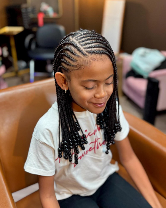 No Bangs Visual Idea — Toddler Braids