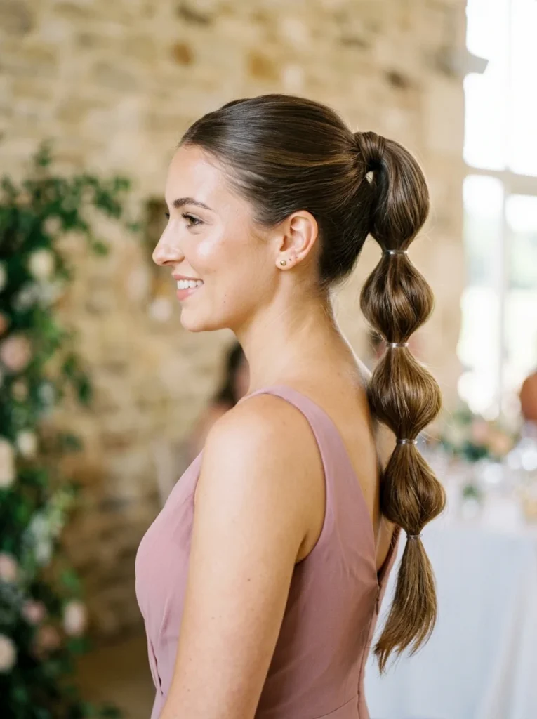Layers Smooth Dark Brown Bubble Ponytail Layers Smooth Dark Brown Bubble Ponytail