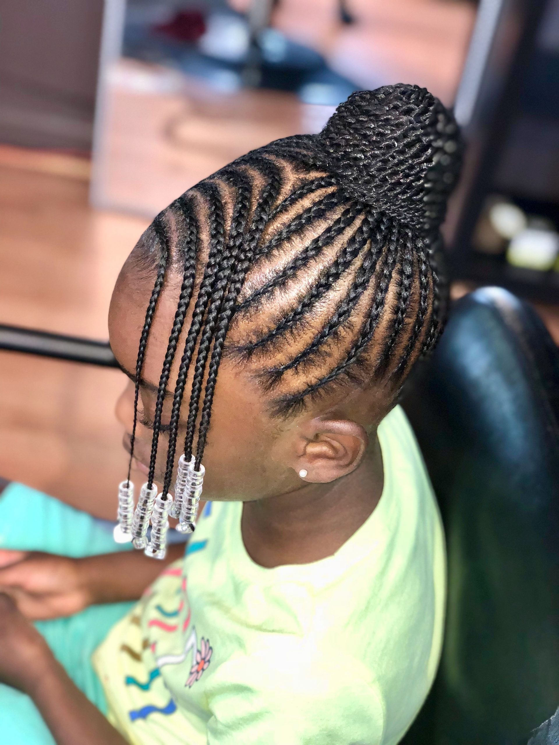 Intricate Braided Updo With Clear Beads Intricate Braided Updo With Clear Beads — Little Black Girl Hairstyles