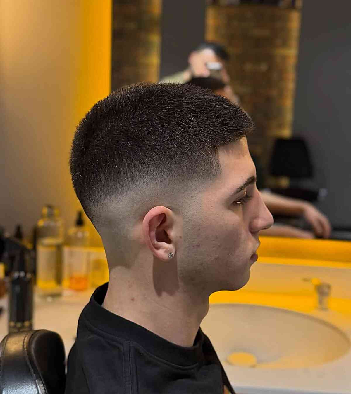 Side View Close Crop Visual Idea — Crew Cut