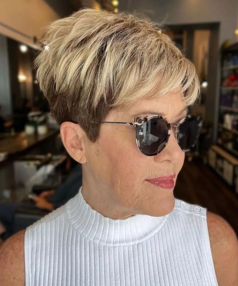 Blonde With Darker Roots Visual Idea — Hairstyles with Glasses
