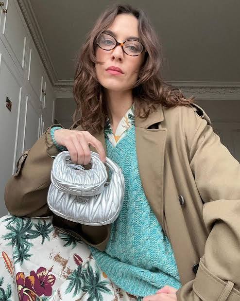 Turquoise Knit Sweater with Trench Coat Turquoise Knit Sweater with Trench Coat — Eclectic Grandpa Outfits