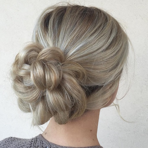 Intricate Braided Low Bun — Messy Bun