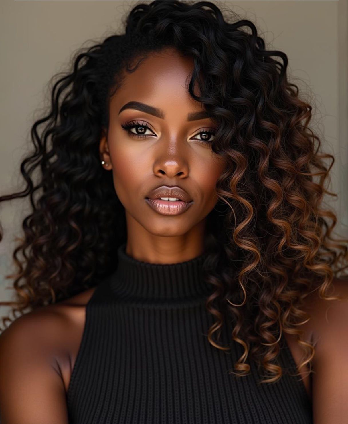 Loose Curls Visual Idea — Balayage Curly Hair