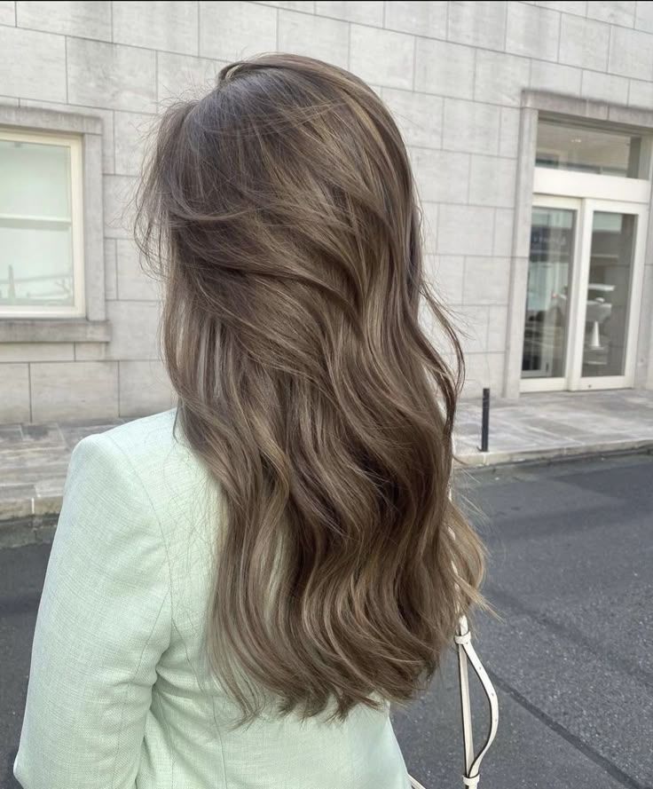 Mid-Back Medium Brown With Subtle Blonde Highlights Mid-Back Medium Brown With Subtle Blonde Highlights — Hair Color for Tan Skin