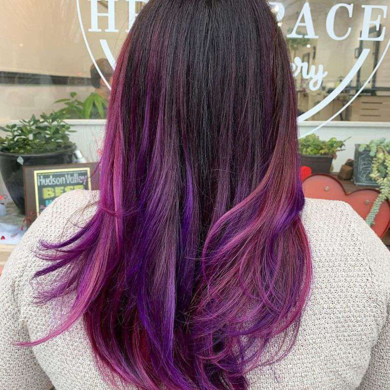 Dark Purple To Pink Ombre Visual Idea — Purple Hair