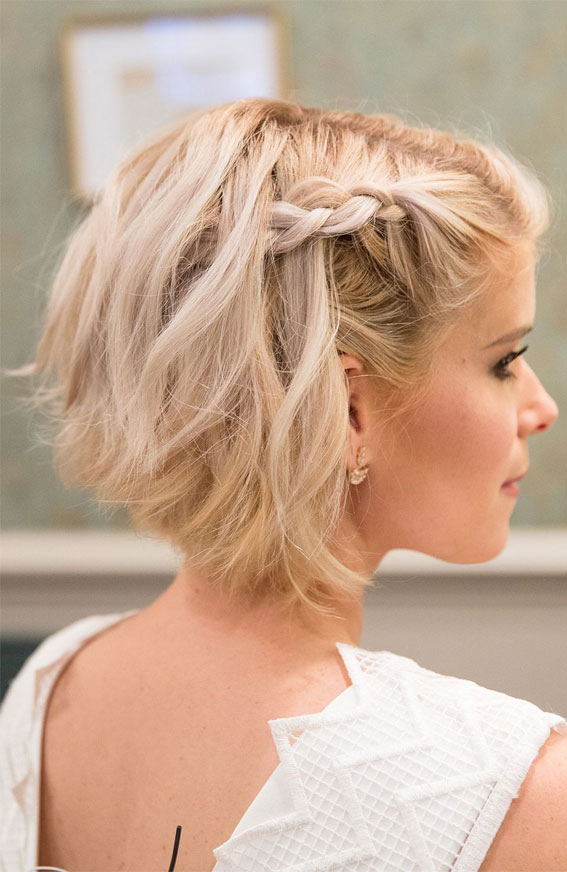 Ash Blonde Bob With Twisted Accent Ash Blonde Bob With Twisted Accent — Easy Hairstyles for Short Hair