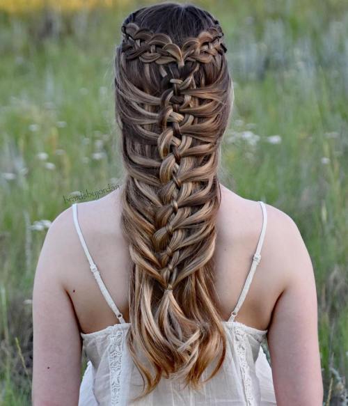 Waterfall to Fishtail Combo Braid — Mermaid Braid