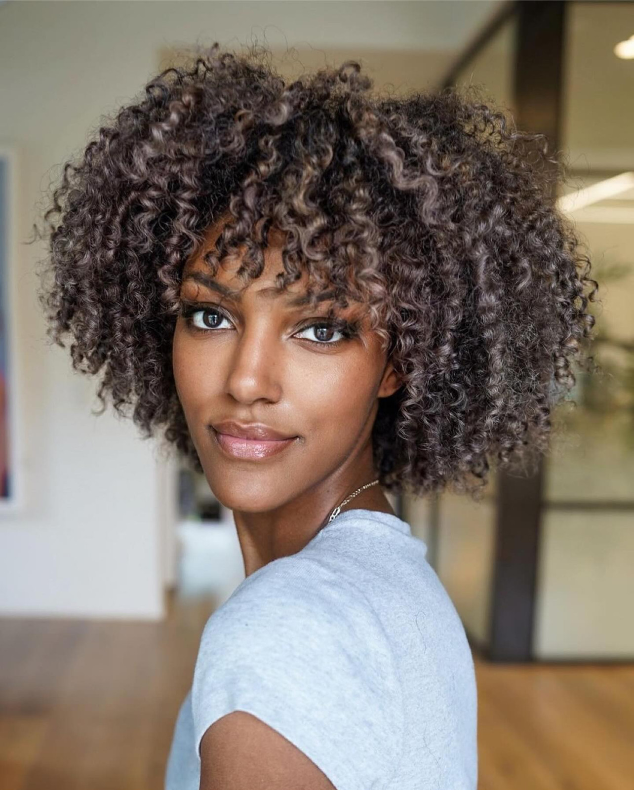 Ash Blonde Highlights on Dark Curls Ash Blonde Highlights on Dark Curls — Highlights on Black Women