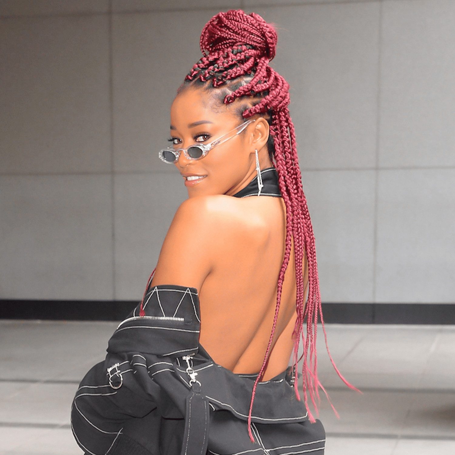 Shoulder Visual Idea — Burgundy Braids