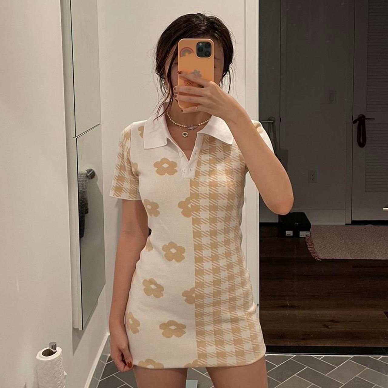 Checkered and Floral Print Mini Dress for Casual Outings — Princess Polly Outfits