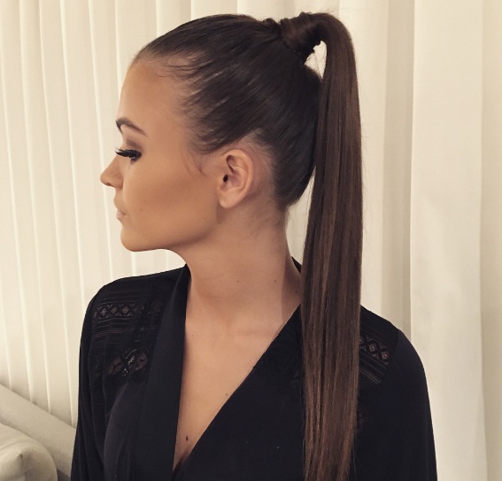 Dark Brown Visual Idea Dark Brown Visual Idea — High Ponytail