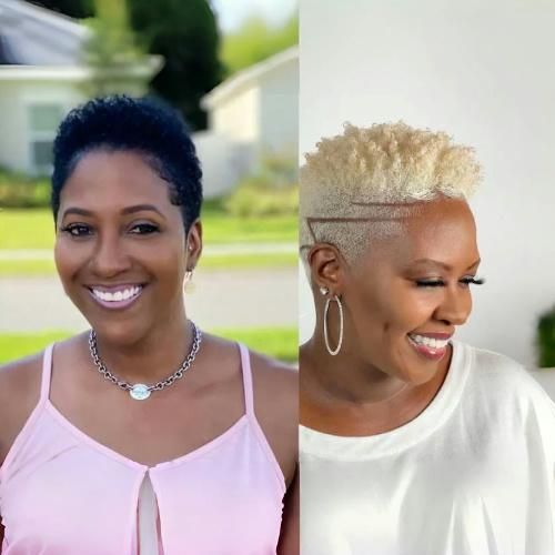 No Bangs Visual Idea — Short Natural Hairstyles