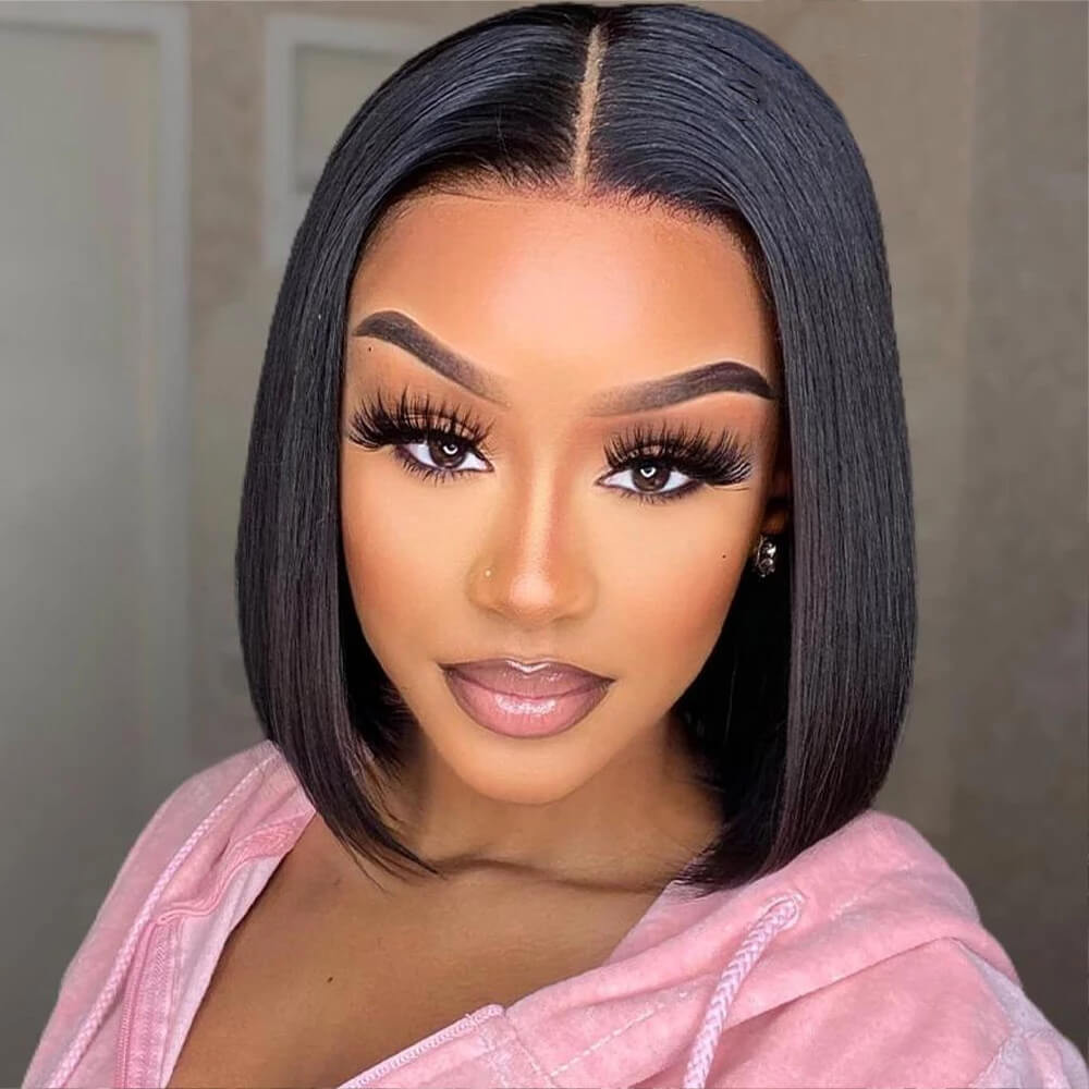 Chin Length Black Blunt Bob Chin Length Black Blunt Bob — Bob Wig Styles