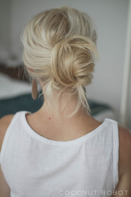 Ash Blonde With Subtle Highlights Elegant Twisted Low Bun Ash Blonde With Subtle Highlights Elegant Twisted Low Bun — Easy Updos for Long Hair