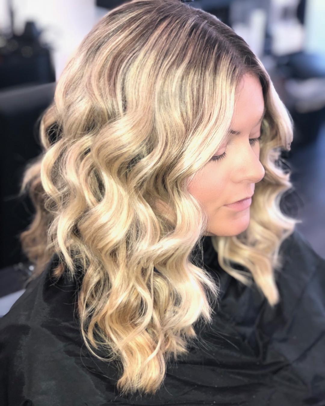 Ash Blonde With Highlights Tousled Ash Blonde Collarbone Blowout Ash Blonde With Highlights Tousled Ash Blonde Collarbone Blowout — Beach Waves