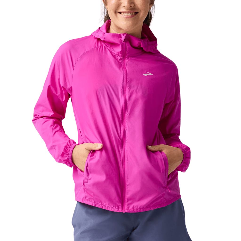 Bright Pink Windbreaker with Blue Accents and Shorts Bright Pink Windbreaker with Blue Accents and Shorts — Windbreaker Outfits