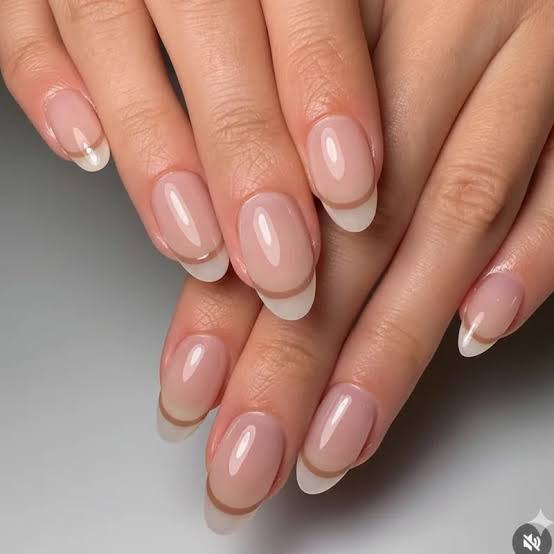 Thin French Tip with Nude Line Thin French Tip with Nude Line — Professional Nails