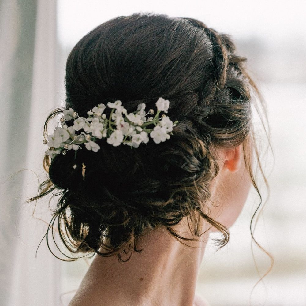 Back View Visual Idea — Wedding Hairstyles with Flowers
