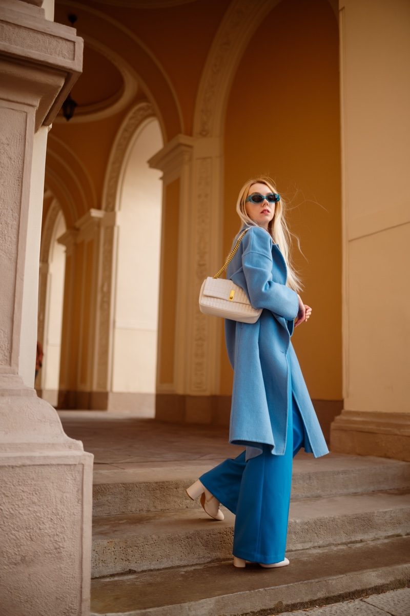 Light and Royal Blue Wool Blend Suit — Monochrome Outfits
