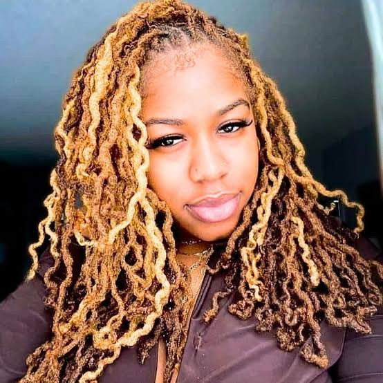 Dark Brown Locs With Honey Blonde — Loc Colors