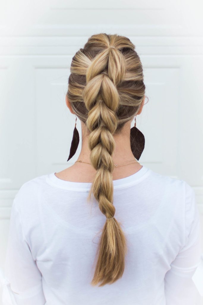 Defined Mid-Back Blonde Braid — Pull Through Braid