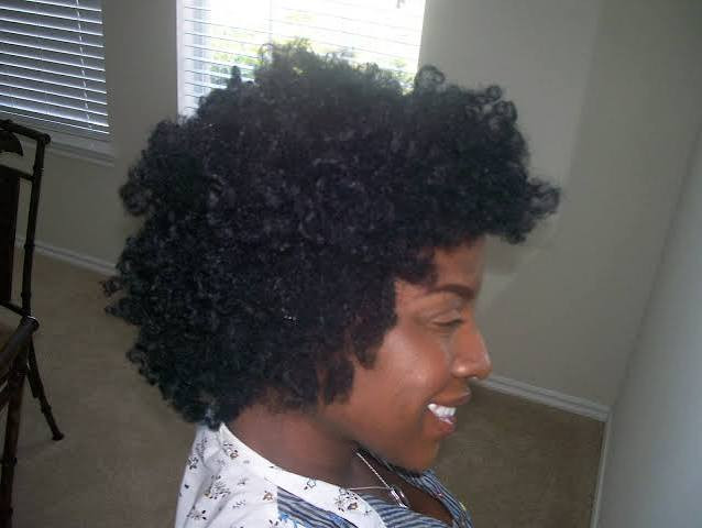Defined Coily Texture On Shoulder Length — Bantu Knot Out
