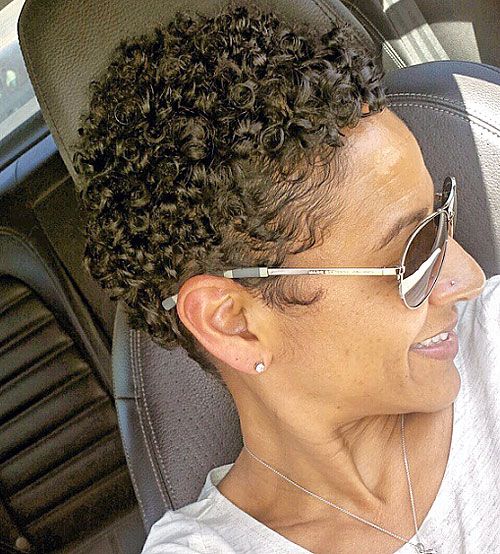 Dark Brown Visual Idea — Curly Pixie