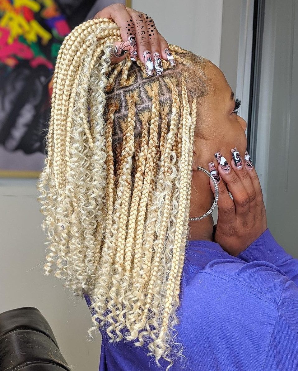 Visual Idea — Blonde Knotless Braids