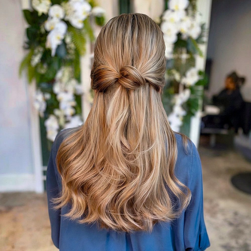 Neat Knot Half Up Half Down — Prom Half Up Half Down