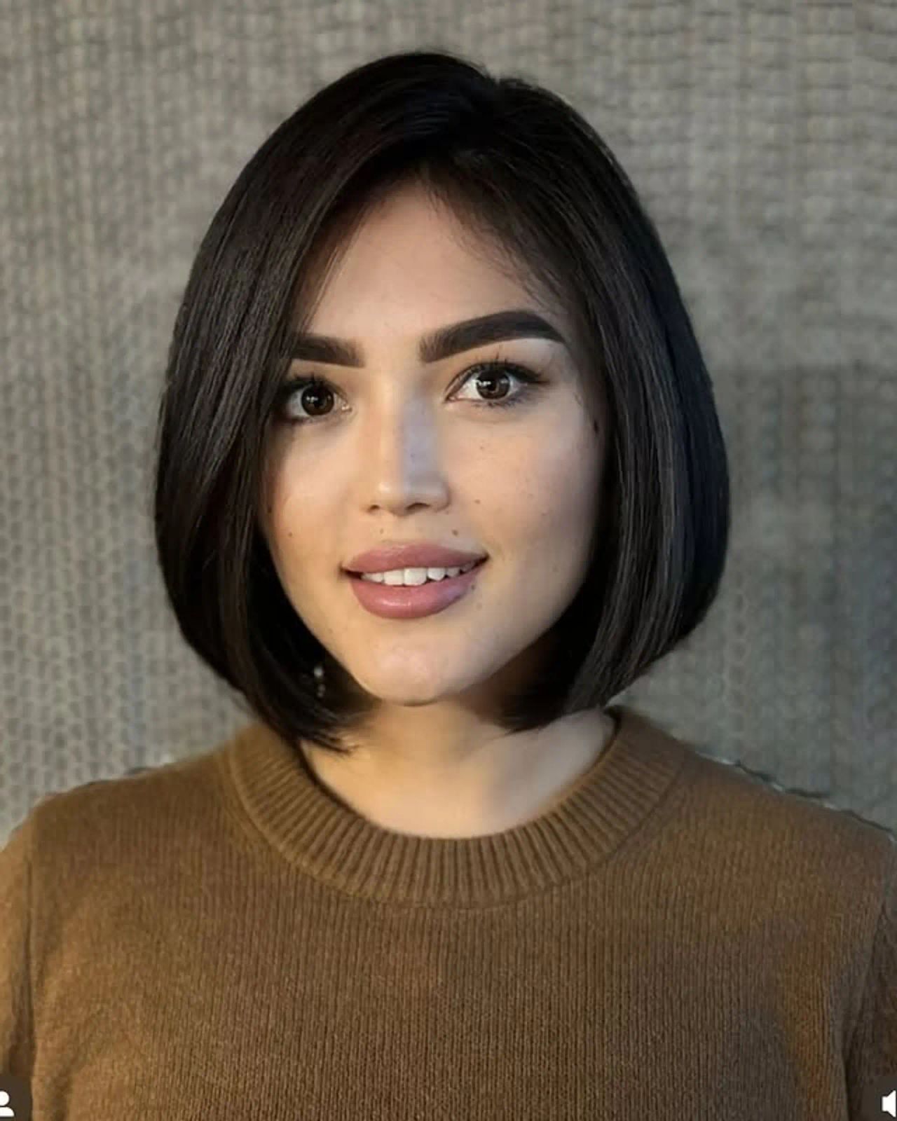 Sleek Thick Dark Brown Bob Sleek Thick Dark Brown Bob — Chin Length Bob