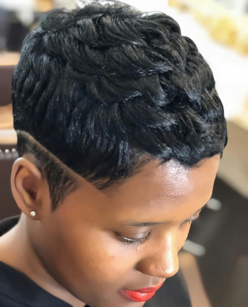 Ear Sculpted Wavy Pixie With Undercut — Short Relaxed Hairstyles