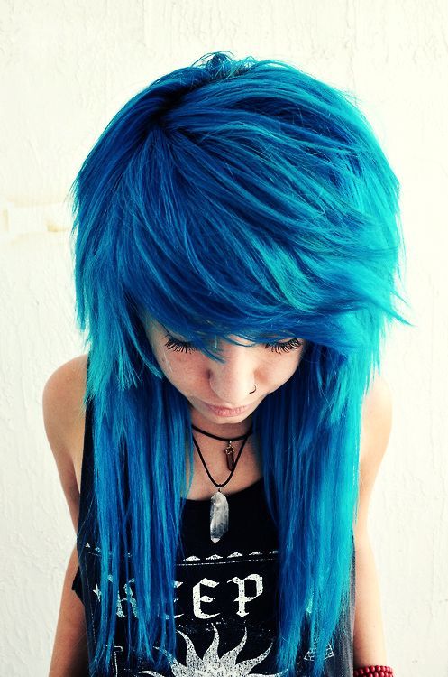 Bright Blue Visual Idea — Scene Hair
