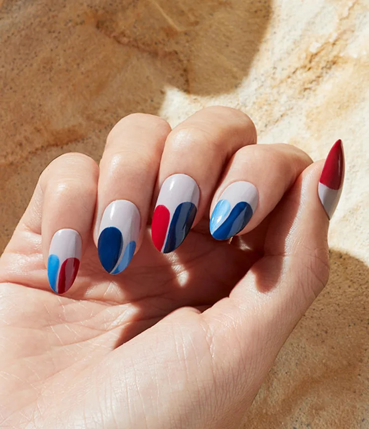Color Block Abstract Shapes On All Nails Visual Idea Color Block Abstract Shapes On All Nails Visual Idea — Color Block Nails