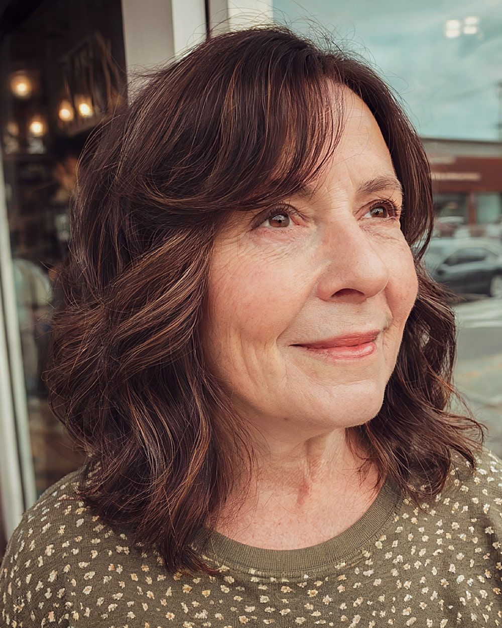 Dark Brown Bob With Auburn Highlights Dark Brown Bob With Auburn Highlights — Highlights Over 60