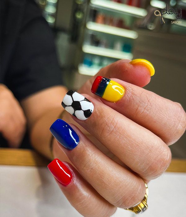 One Hand Close-Up Visual Idea One Hand Close-Up Visual Idea — Soccer Nails