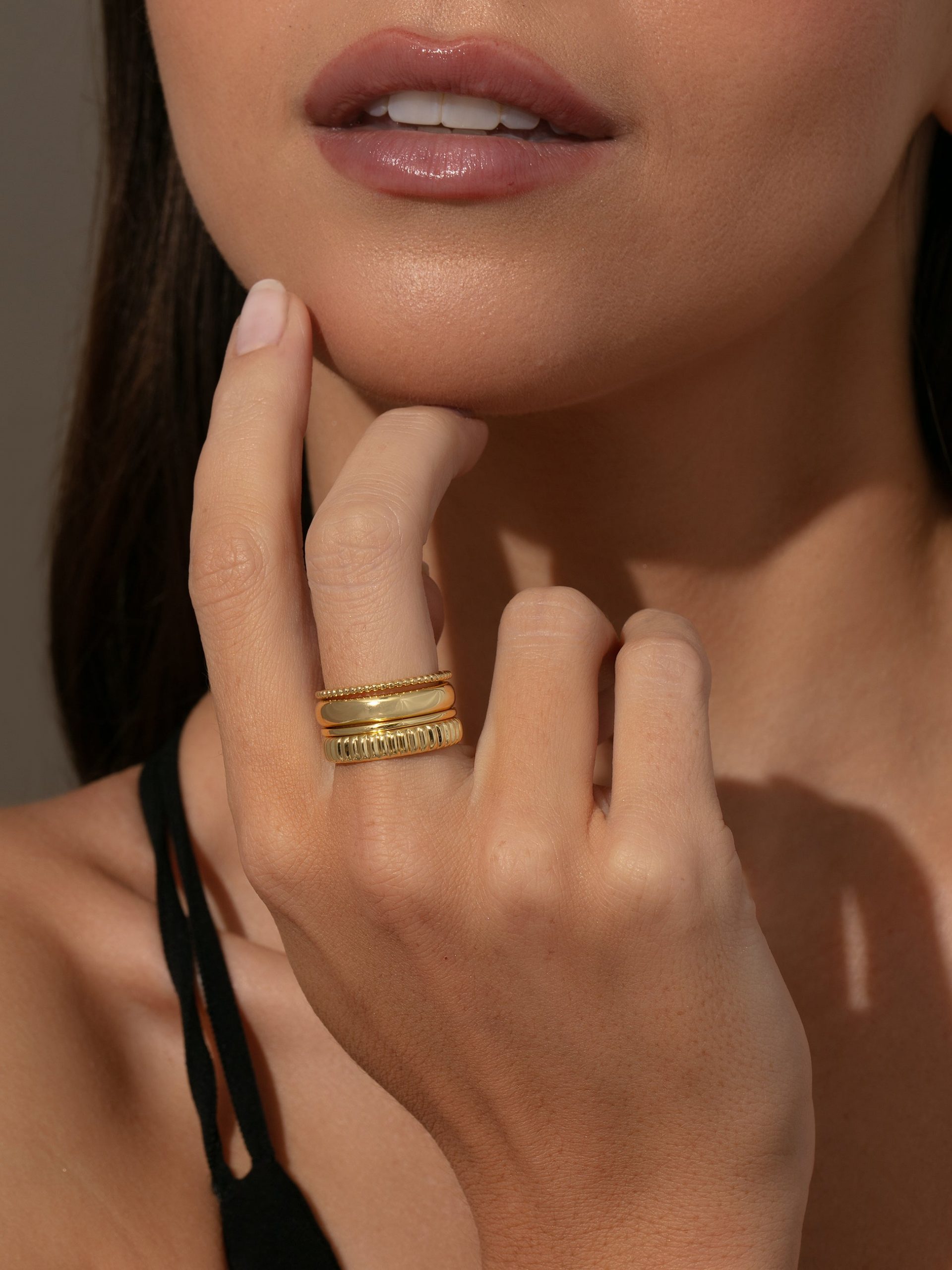 Total Package Ring Stack | Gold Ring Set of 4 | Uncommon James