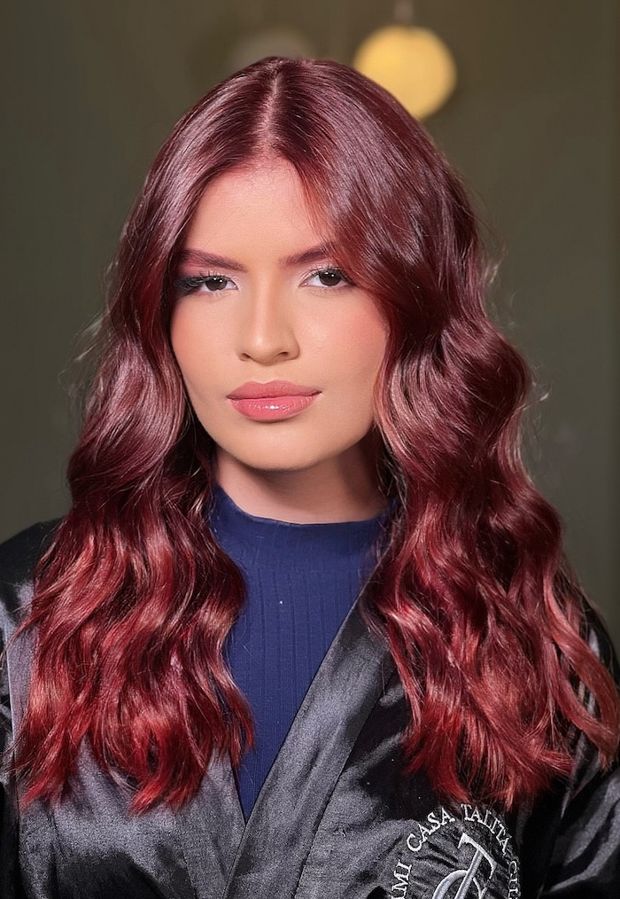 Deep Ruby Wine Red With Gloss — Ruby Red Hair