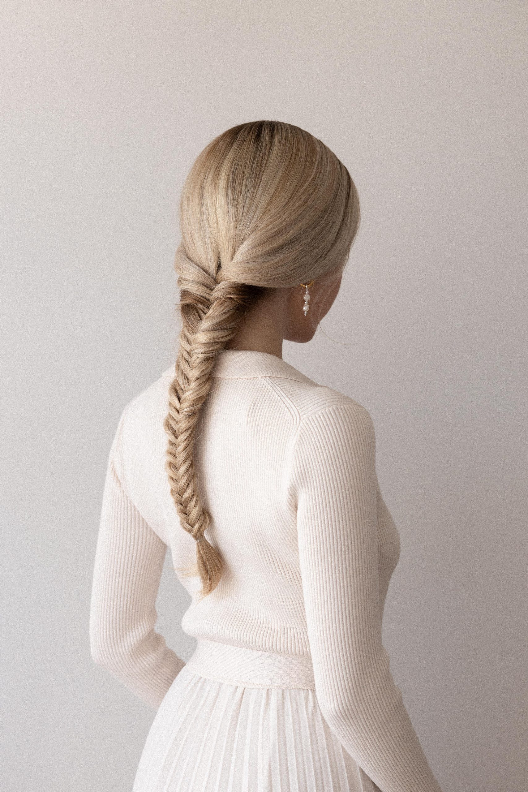 Ash Blonde Visual Idea — Fishtail Braid