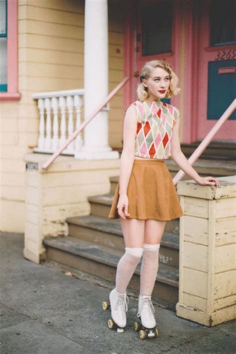 Denim Jacket and White Shorts for a Classic Skate Look — Roller Skating Outfits