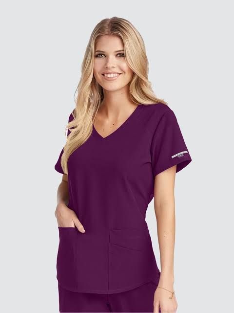 Vibrant Purple V-Neck Scrub Top and Pants Vibrant Purple V-Neck Scrub Top and Pants — Scrubs Outfits
