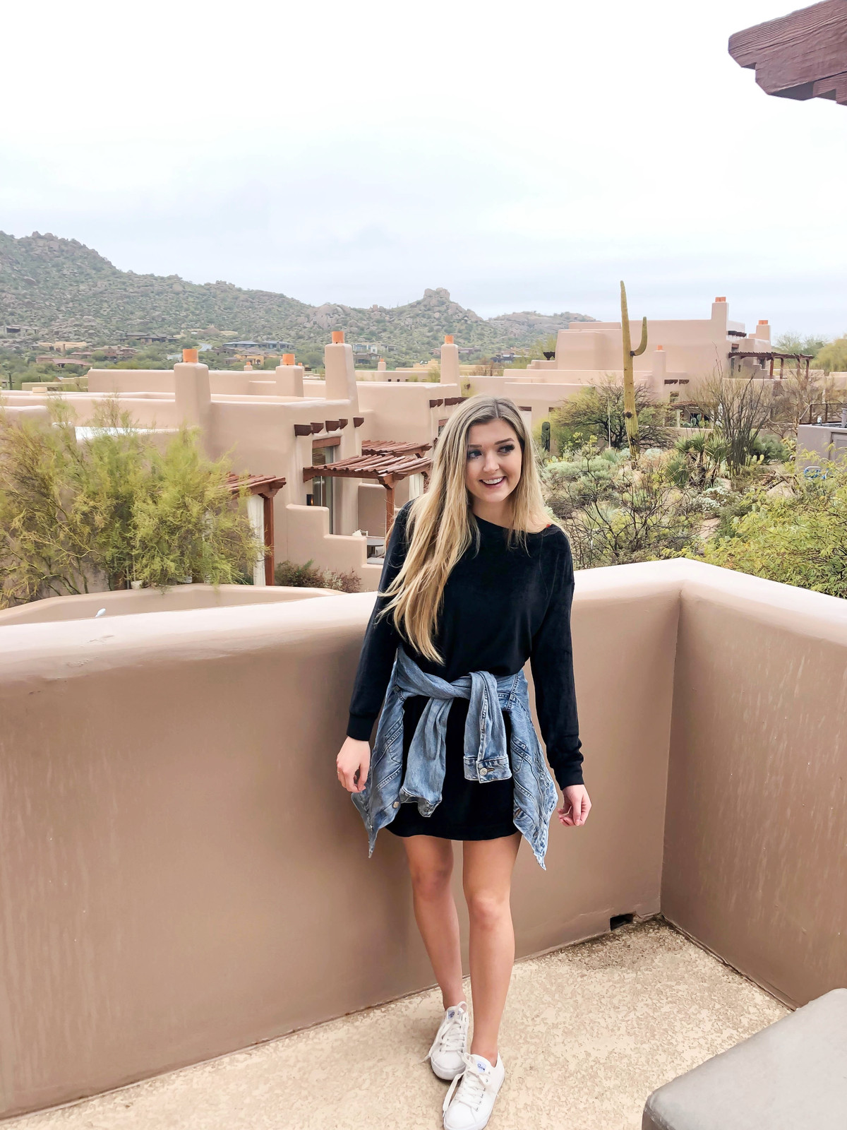 Travel Ready: Mini Dress and Tied Denim Jacket — Arizona Outfits