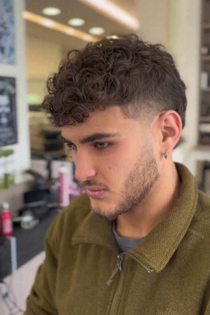 Side View Visual Idea — Curly Hairstyles for Men