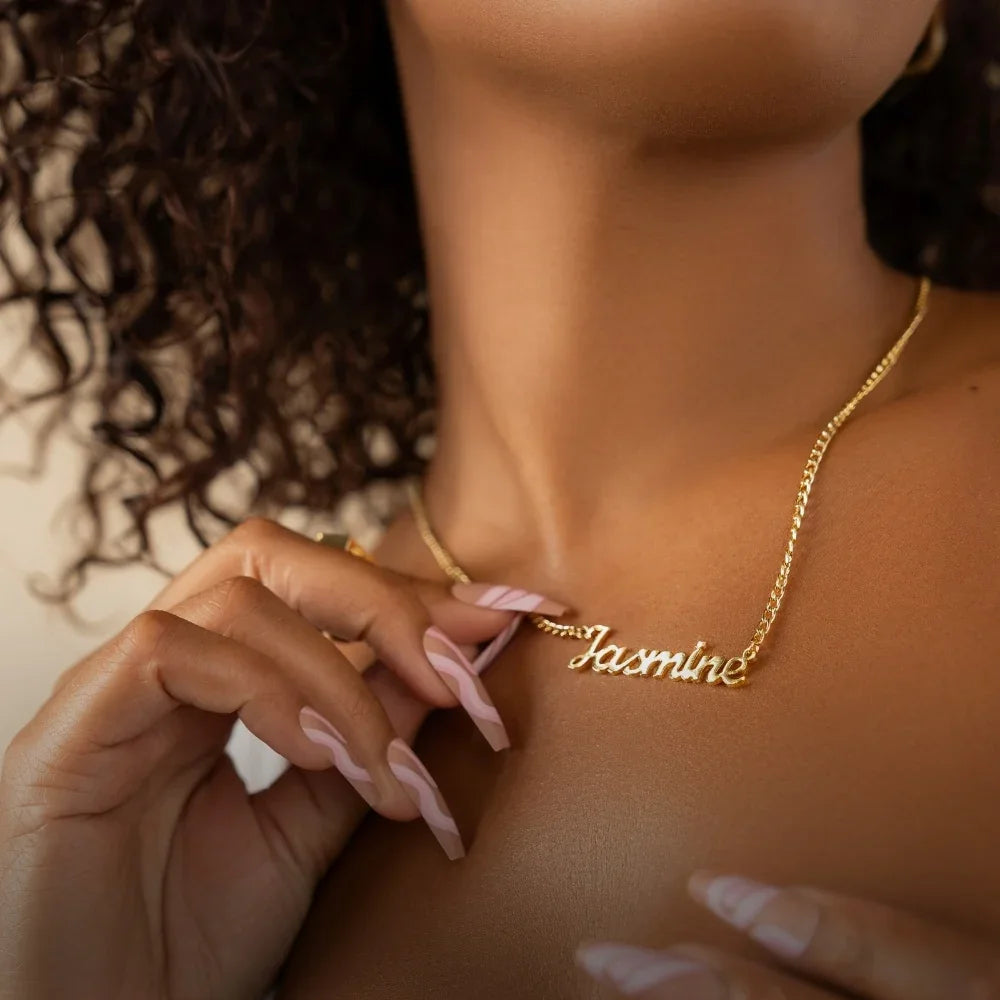 Personalized Gold Nameplate Necklace Personalized Gold Nameplate Necklace — Gold Jewelry