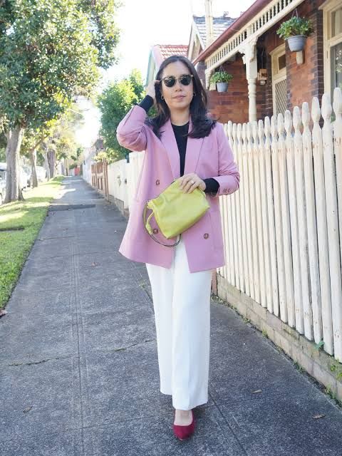 Playful Daytime Outfit with a Lime Green Handbag — Loewe Bag Outfits