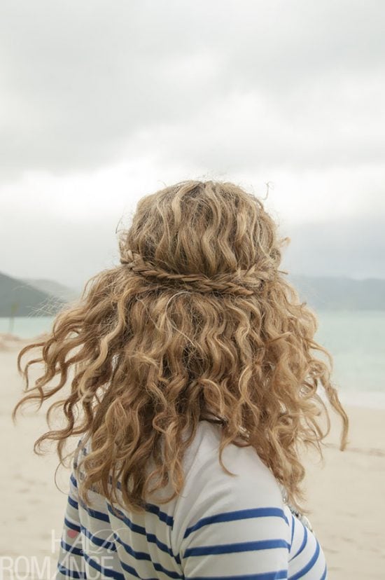 Thick Braided Band With Curls Thick Braided Band With Curls — Half Up Half Down Curly Hair