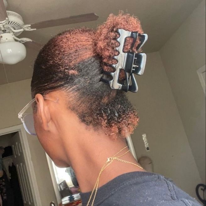 Half Up Half Down With Claw Clip Visual Idea — Half Up Half Down Natural Hair