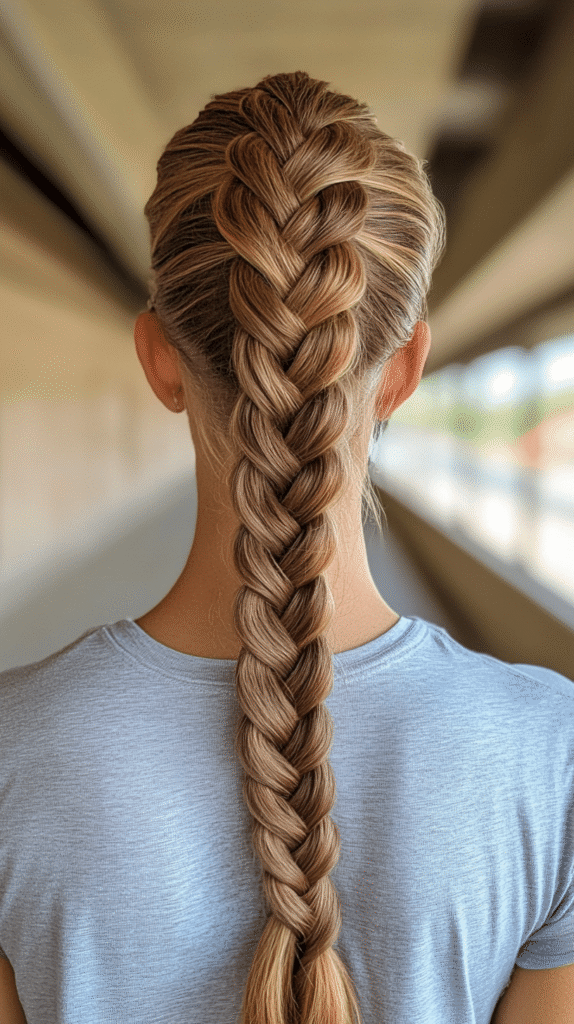 Prominent Dutch Braid — Cheer Hairstyles