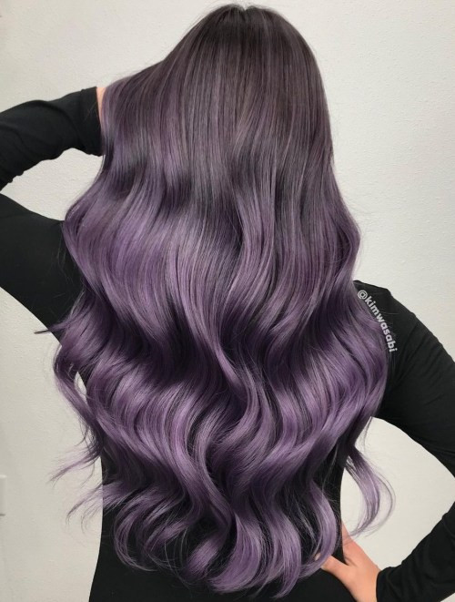 Ash Lavender With Darker Roots Visual Idea Ash Lavender With Darker Roots Visual Idea — Lavender Hair
