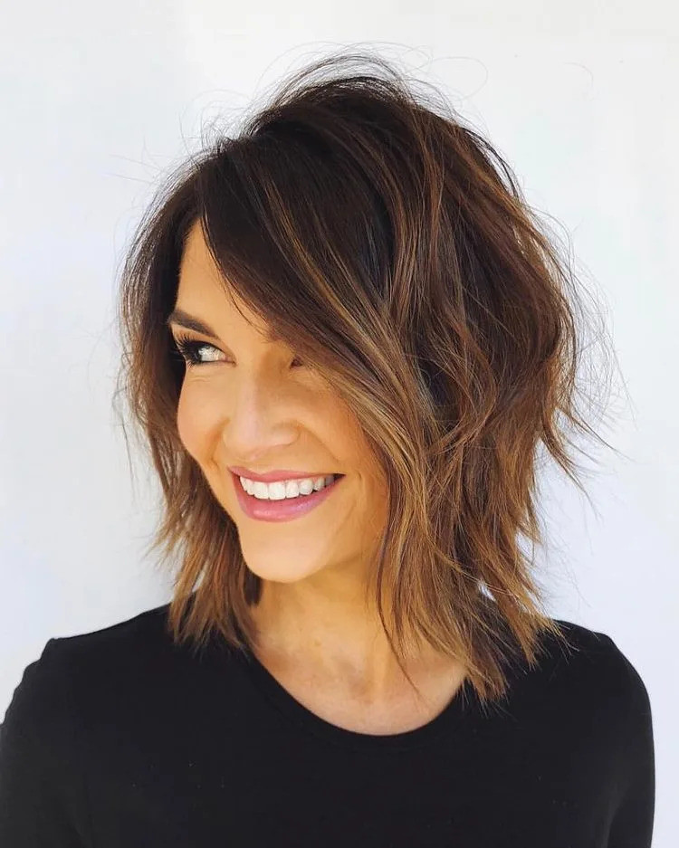 Dark Brown With Multi-Tonal Balayage — Balayage Over 50